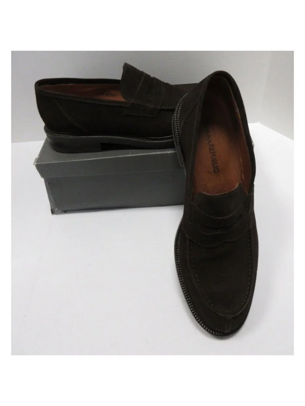 Banana Republic Shoes 10 D Loafer Penny Suede Slip On Italy Made NEW